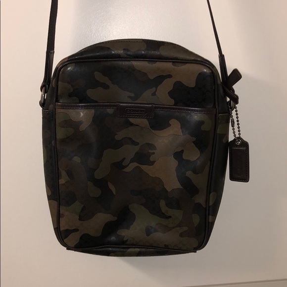 coach camo messenger bag
